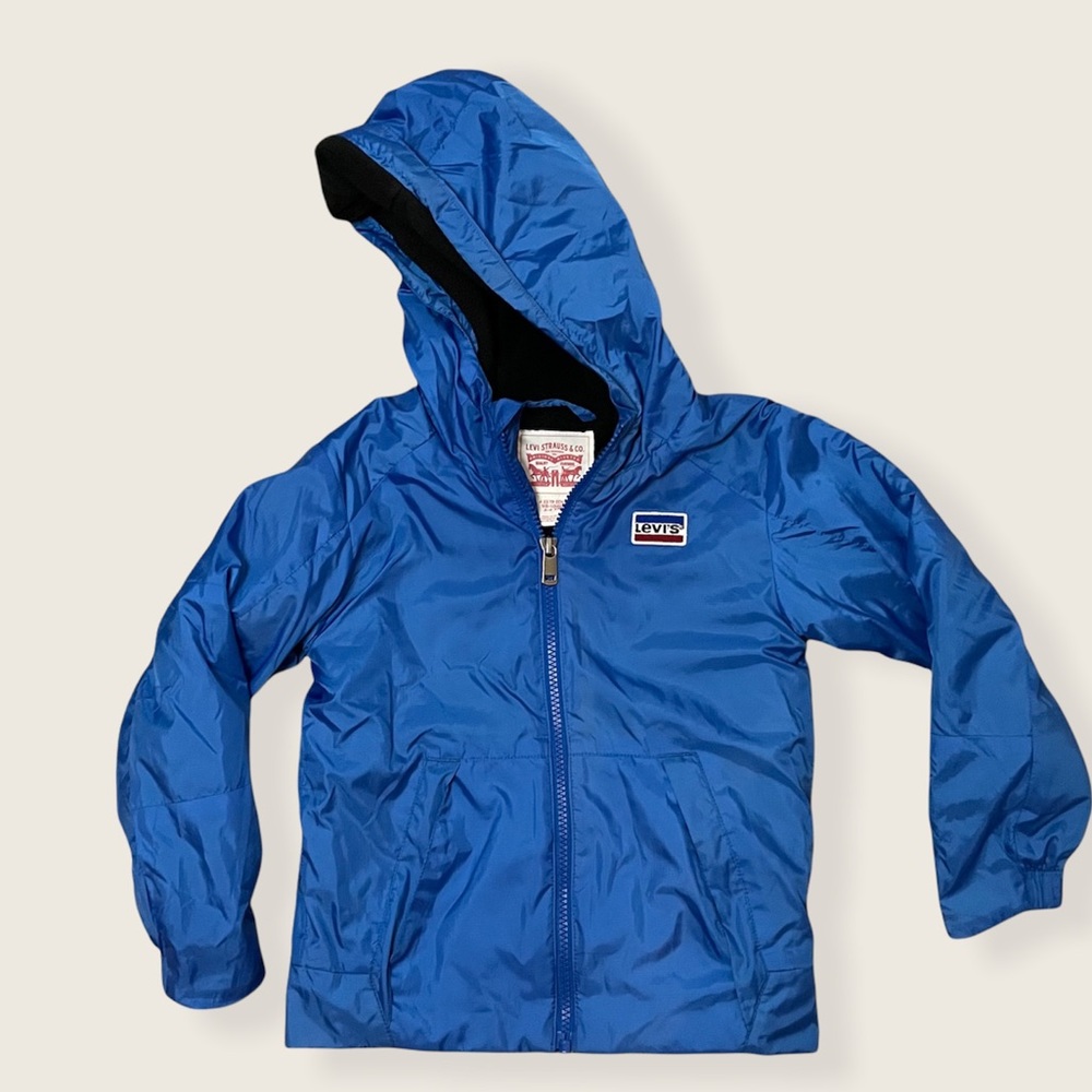 Levi's Warm Blue Lined Hooded Jacket Kids Size 3-4 yo